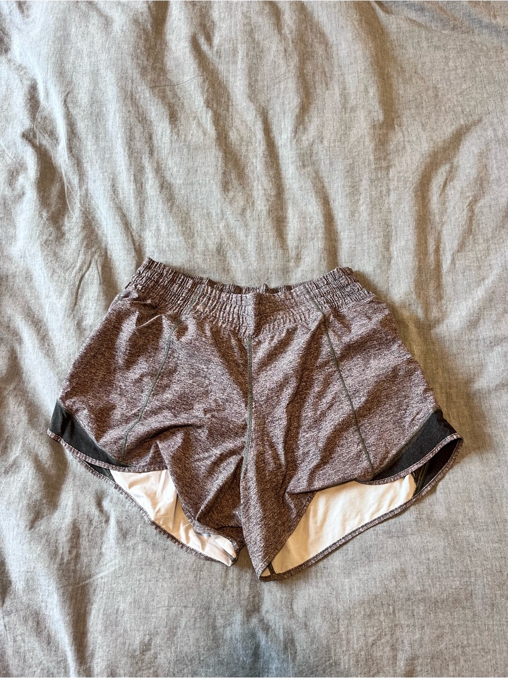 lululemon athletica Heather Brown Athletic Running Shorts